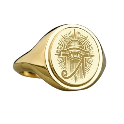 Bague Œil d'Horus chevalière ovale pour affirmer votre personnalité