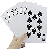Jumbo Giant Playing Card Deck - 5x7 Inch Large Poker for Seniors Super Big Game Card Set Oversized Bridge Playing Cards Huge Magic Poker for Family Party Fun