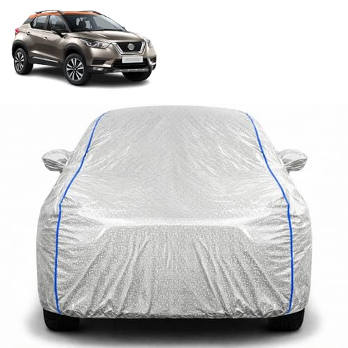 Image of Waterproof Car Cover for Nissan Kicks | All Weather Protection | UV Resistant & Dustproof | Soft Cotton Lining to Prevent Scratches | Triple Stitched with Mirror Pockets & Elastic Hem