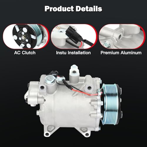 Image of cciyu Air Conditioning Compressor Fit for Acura TSX 2.4L 2009-2014