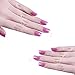 Laza 96 Pcs Colorful Fake Nails 4 Pack Lavender Violet Color Square Full Cover Short UV Coat Artificial Acrylic Nails - Pink Sunset