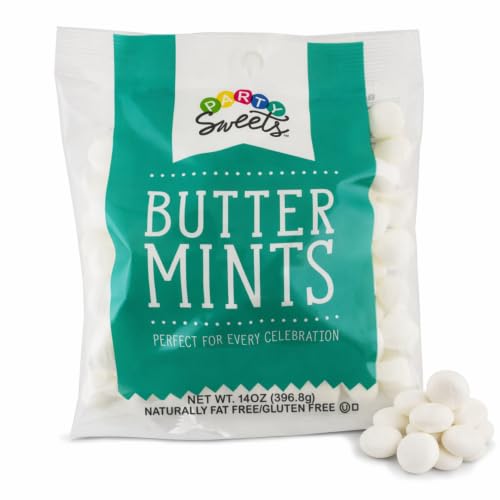 Party Sweets White Buttermints, 14 Ounce, Appx. 100 pieces from Hospitality Mints - image 1