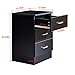 GreenForest Vertical File Cabinet 3 Drawers for Home Office File Storage Under Desk Letter Size/A4 Black