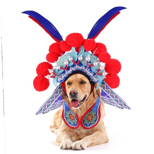 Disfraz para perro grande DECHOUS rojo para fiestas miniatura 4
