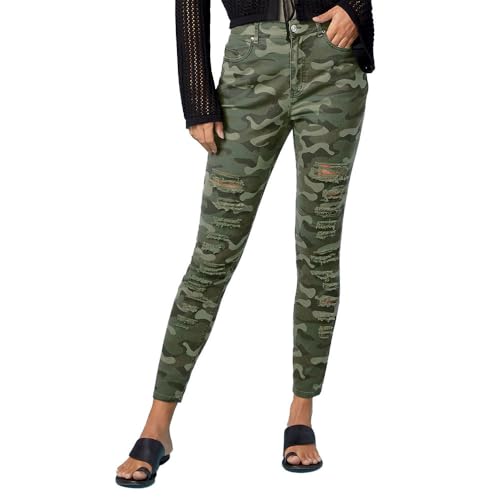 K Jordan Women's High-Rise Distressed Skinny Jeggings - Main Image