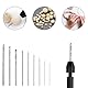 Handbohr mit 25 Spiralbohrer (0.5-3.0mm) Handbohrer Mini Bohrmaschine Pin Vise Mini Hand Drill Bit Set Precision Handbohrer Bit for Harz Wood Jewellery Model Making DIY Drilling