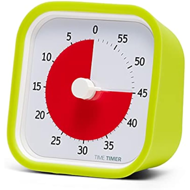 TIME TIMER 60 Minute MOD Education Edition Visual Timer with Desktop Software for Kids Classroom Learning, Teachers Desk Clock, Study Tool and Office Meetings with Silent Operation (Lime Green)