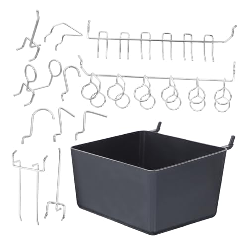 VILLCASE Pegboard Organizer Accessories 80pc Hooks Bins Set Versatile Tool Storage for Workshop