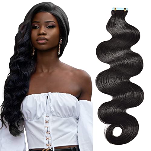 CVOHAIR LA Tape in Body Wave Hair Extensions for Women Reusa