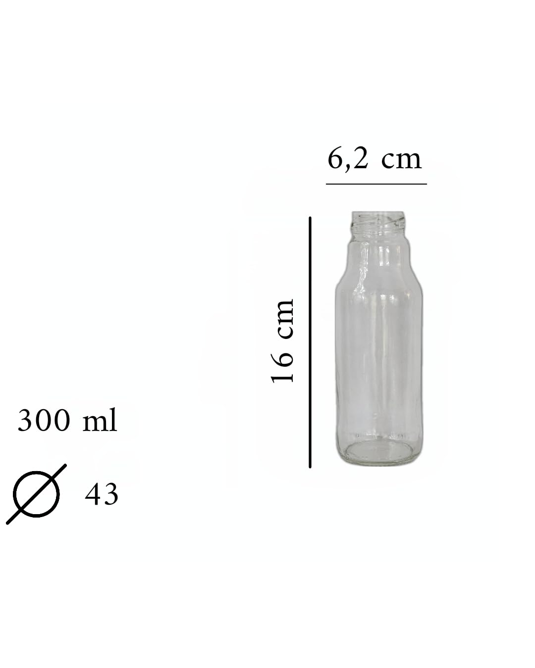 Glasflasche 300 ml mit Schraubdeckel – Saftflasche leer 0,3 l TO43 – Smoothie Flasche Glas – Wiederverwendbare Trinkflasche spülmaschinengeeignet für Saft, Sirup, Öl & Selbstgemachtes (Rot, 50)