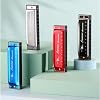 Harmonica Armonica Mouth Organ Blues Harmonica Key of C 10 Hole 20 Tone Polyphony Diatonic Harp with Case for Blues Folk Jazz Pop for Music Student Teacher Teaching Beginner Gift