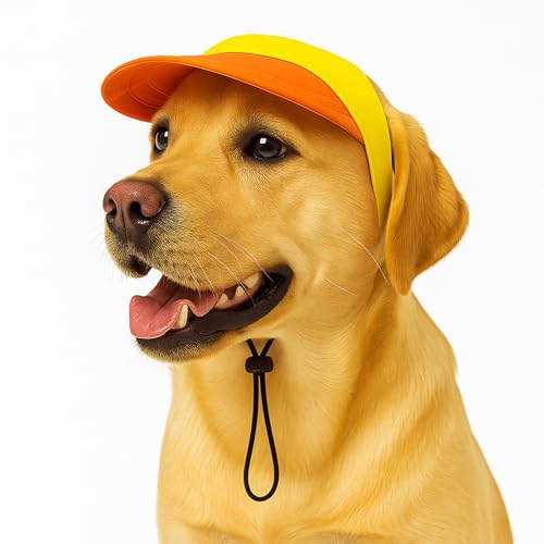 Image of Buraq Pets Dog Cap Adjustable Sun Hat with Ear Holes Cotton L