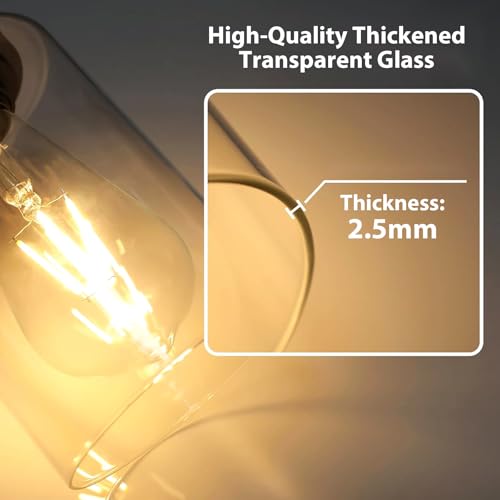 Image of IZORRO Bathroom Light Fixtures, Modern Vanity Lights, Bathroom Lighting Fixtures Over Mirror with Clear Glass Shade, Wall Sconce for Living Room Cabinet Bedroom (Brushed Gold, 8-Light)