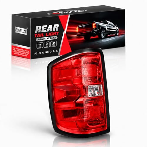 Image of Tail Lights Assembly Left Driver Fit Chevy Silverado 1500 2014 2015 Chevrolet 2500 3500 HD 2500HD 3500HD Rear Brake Turn Signal Back Up Bulb Taillight Replaces GM2800261 23141274