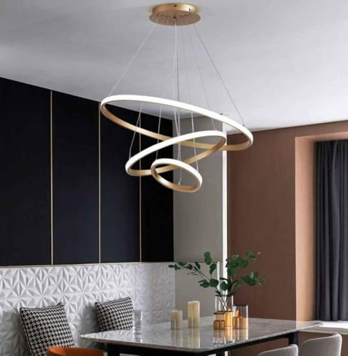 Image of Mahganya Metal Modern Ring Chandelier (3 Ring Light)