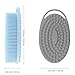 Silicone Body Scrubber, Exfoliating Silicone Loofah, Soft Silicone Body Shower, 2 in 1 Bath and Shampoo Brush, Body Scrubber Shower Cleaning for Sensitive Skin, Lather Well 2 PCS Grey and Blue