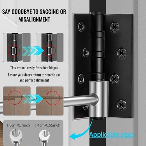 Image of Door Hinge Repair & Alignment Tool - Precision Adjustable Wrench for Accurate Gap Adjustment, Reliable Hinge Alignment & Maintenance; Versatile Spanner for Residential & Commercial Use 23-25mm