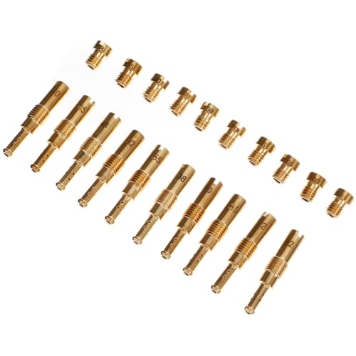 Luxshiny Kit 20 Pièces Gicleurs de Principaux 100-140 et Auxiliaires 32-55 pour Système D'alimentation en Carburant, Accessoires de Mesure Précis Compatibles Quad, Ssv