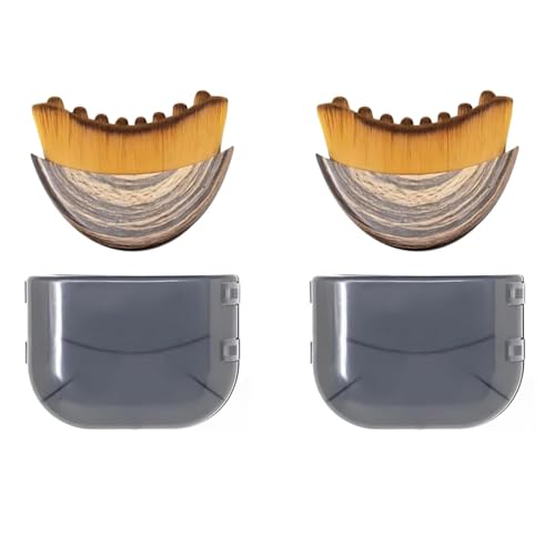 2 Pcs Lymphatic Drainage Brush, Lymphatic Contour Face Brush, Lymphatic Contour Brush, Dry Brushing Tool for Facial Contouring & Puffiness Reduction, Ergonomic Gua Sha Design, Enhances Skin Radiance