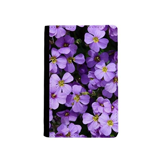 Étui portefeuille de voyage fleurs violettes anti-perte pour sécuriser vos papiers
