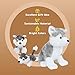 PREXTEX Plush Husky Toys Stuffed Animal w/ 2 Baby Dog Stuffed Animals - Big Husky Zippers 2 Little Plush Baby Husky Puppies - Plush Toys for Kids 3-5 - Thoughtful Gift for Dog Lovers