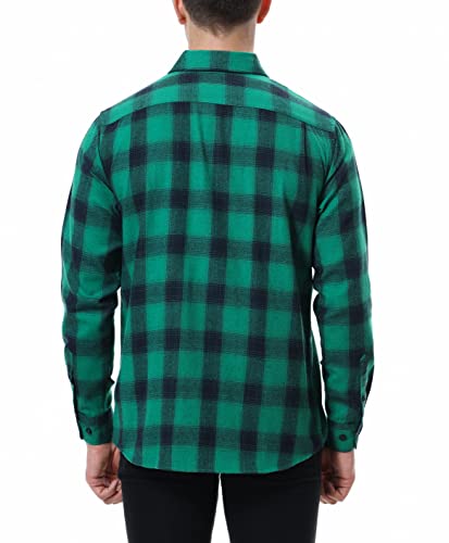 Alex Vando Mens Button Down Shirts Regular Fit Long Sleeve Casual Plaid Flannel Shirt