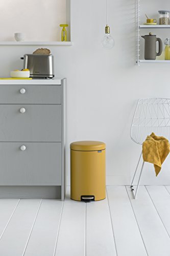 Image of Brabantia newIcon Sense of Luxury Pedal Bin, 20 L - Mineral Mustard Yellow