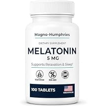 Melatonin 5 mg - 100 Tablets | Sleep Support | Non-Habit Forming | Vegetarian | 5 mg per Tablet | Dietary Supplement | GMP Manufactured in USA | 100 Day Supply