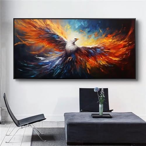 Diamond Painting Phénix 40x80cm, Kit Complet Broderie Diamant 5D Grand Format DIY