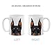 MUGBREW Black Rust Doberman Pinscher Dog Ceramic Coffee Mug Tea Cup, 11 OZ