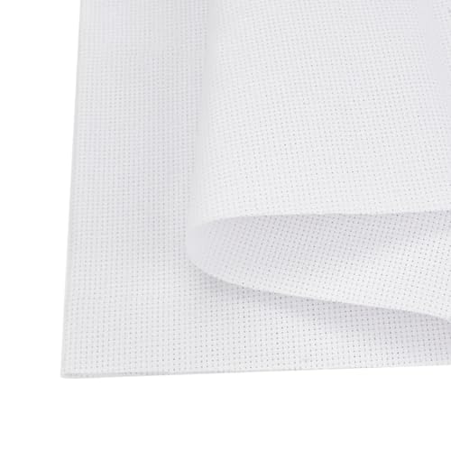 Libenxue 14 Count Aida Cloth Cross Stitch 150x100 cm Large Fabric White Cross Stitch Cloth Fabric for Embroidery Needlework DIY Craft