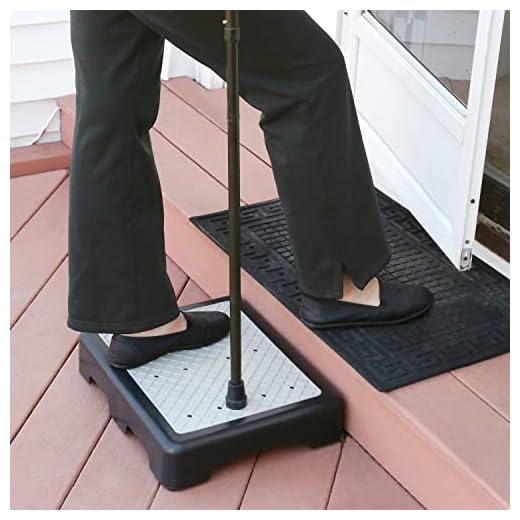 SUPPORT PLUS Platform Step Safety Step Platform for Elderly Fall Prevention Devices - 3 1/2 Inch High Riser Step, Indoor Outdoor Step