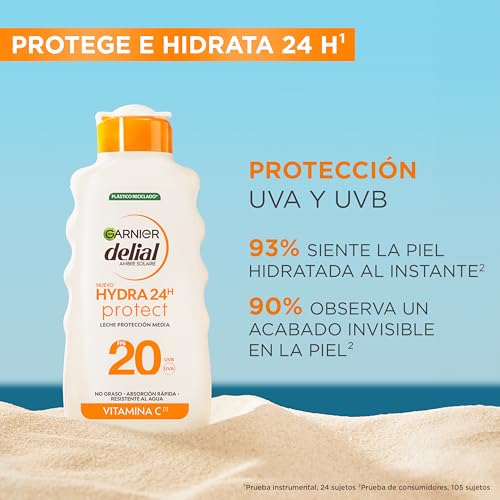 Garnier Delial Adultos Crema Solar Leche Protectora Hidratante 24h IP20-200 ml – Ansicht 4