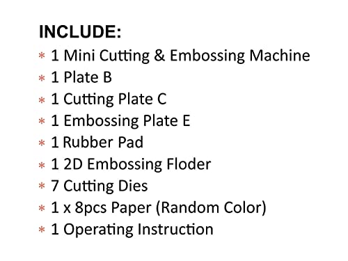 Bira Craft Die Cutting & Embossing Machine Combo, Mini Die Cut Machine, 3 1/8" Feeding Slot For 3" Paper And Other Materials #TOP3