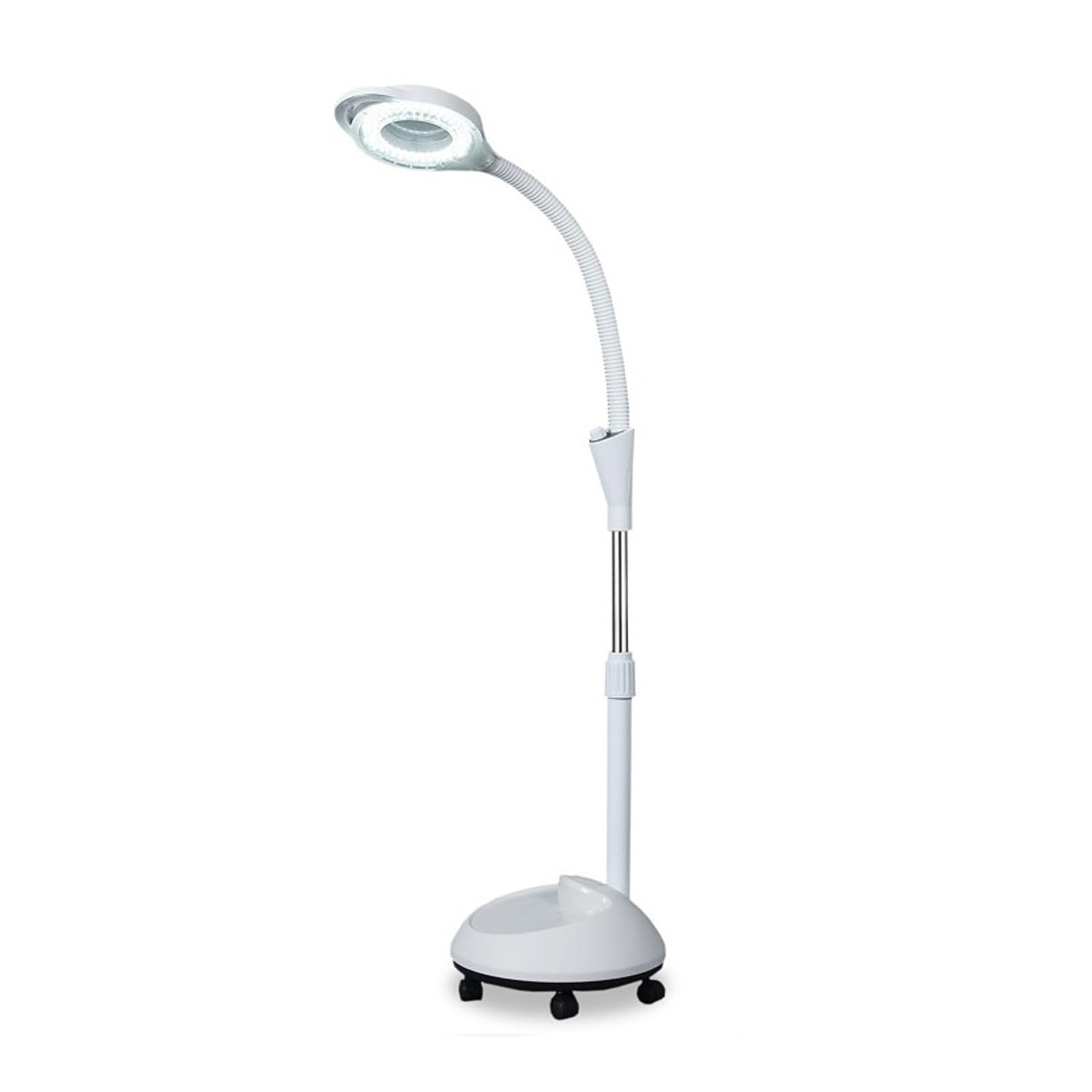 Lampada Medica Senza Ombre con Ingrandimento 8X, Luce LED Chirurgica Mobile Regolabile, 360° Girevole per Studio Dentista Veterinario, Esami Senza Sfarfallio.