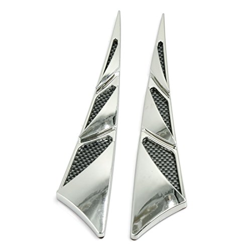 uxcell 2pcs Triangle Shape Car Air Flow Fender Sticker