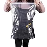 20 Large Zip Lock Bags, 40x60cm Reusable Clear Plastic Storage Bags for Clothes, Travel, Kitchen, Waterproof Sealable Bags for Home, School, Hospital