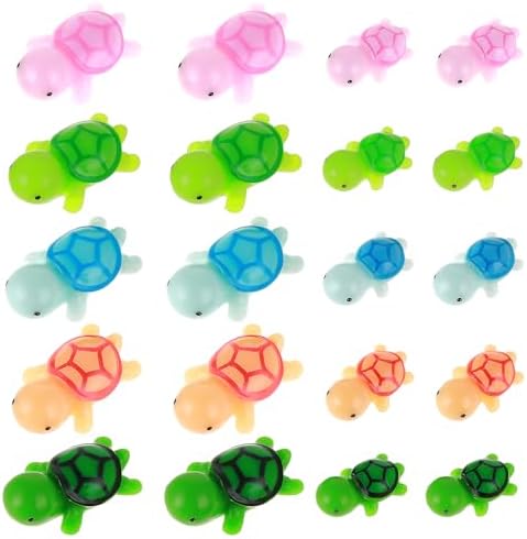 200 Pcs Luminous Mini Turtles With Storage Box, Tiny Resin Animals Turtle Figures - Cute Mini