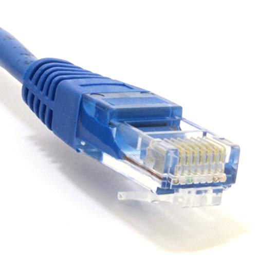 JAFSAL ONLINE 10m-20m Cat5e (enhanced) High Speed Ethernet Cable – Lan Network Cable with RJ45 Connector Lead – Ideal for Internet, Router, Modem, Smart TV, PC and Laptop – 5m Blue