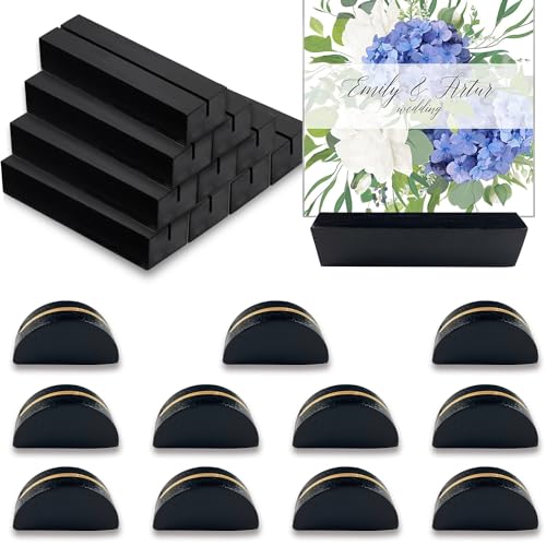 WDZGX Kartenhalter Holz 20stk Tischkartenhalter Fotohalter für Heim Kaffeebar Laden Hochzeits und Postkarten Dekoration