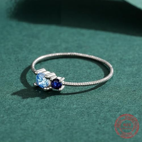 Anillo plata de ley 100% charm crystal para joyería de moda finger ring 6