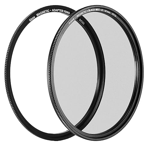 Filtre magnétique 67mm Black Mist 1/2 Kase soft focus avec bague d'adaptation Revolution