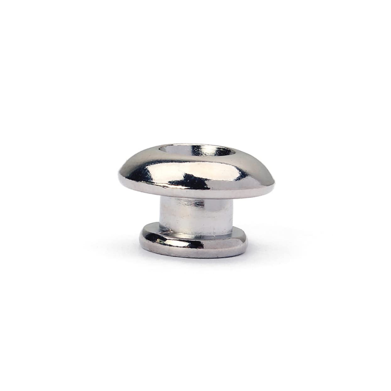 Yardwe 2 Pcs Metal Strap Lock Buttons with Mushroom Head for Electric and Acoustic Guitar Sturdy Guitar Strap Parts Easy Installation Chrome Finish