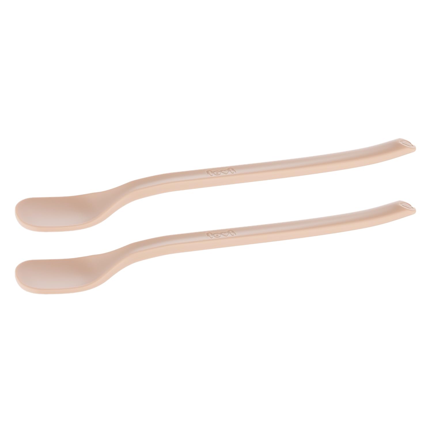 Difrax LOVI - Primeras cucharas de alimentación para bebé, 2 piezas - Rosa - Ergonómicas, fáciles de sostener y perfectas para comenzar los alimentos sólidos de forma segura