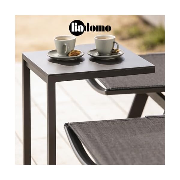 Beistelltisch Lido C-Form Aluminium Anthrazit