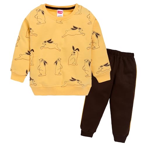 Image of LuvLap Baby Boys Full Sleeve Hooded Sweatshirt & Pyjama Set