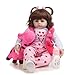 Bambola Rebirth Da 22 Pollici, Occhi Realistici Da Ragazza, Vestiti Rosa, Morbido Vinile In Silicone Appena Nato, Adatta Per Bambini Piccoli E Giocattoli Per Bambini Dai 3 Anni In Su, Migliore Bambola