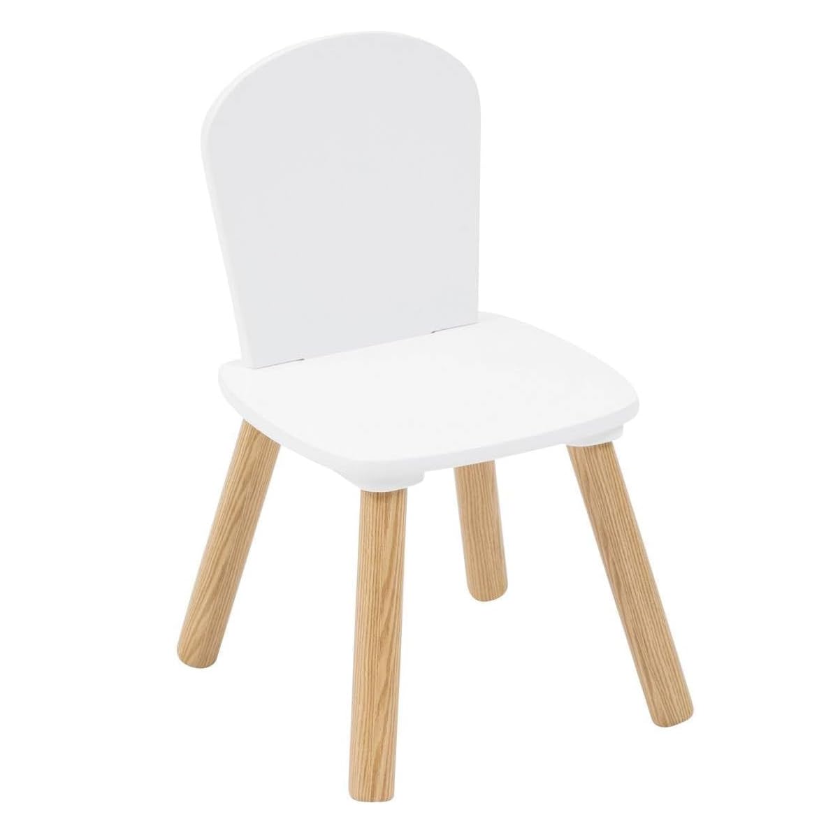 Acomoda Textil - Set Infantil de Mesa y 2 Sillas para Niños, Conjunto de Muebles para Dormitorio, Sala de Juegos o Guardería, Ideal para Dibujar, Leer, Estudiar, Jugar y Manualidades. (Blanco)