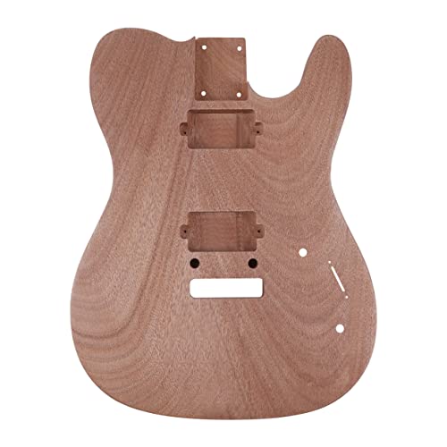 Image of Leo Jaymz DIY TL Style Electric Guitar Kits Roasted Maple Neck and Maple Fingerboard - Mahogany Body and Frameless Pickups - 2 point tremolo bridge - Pluggable wires