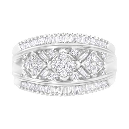 Haus of Brilliance 10K White Gold 1 Carat TDW Diamond Modern Band Ring (H-I,SI2-I1)